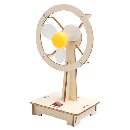 Teksome Holzventilator-Modell, Holzventilator-Bauspielzeug | Holz-Schreibtisch-Ventilator-Spielzeug-Set,Handgefertigter Fächer für wissenschaftliche Experimente für Jungen und Mädchen ab 7 Jahren von Teksome