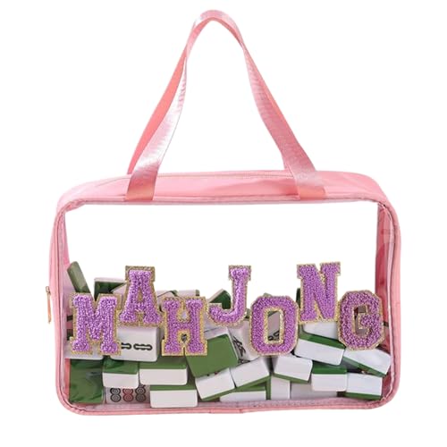 Teksome Mahjong Fliesentasche – transparente Mahjong-Aufbewahrungstasche mit Reißverschluss, Aufbewahrungstasche, tragbare Tragetasche für Spieler, Hotel, Zuhause, Turniere, Reisen, Picknick, Outdoor Teksome Mahjong Fliesentasche – transparente Mahjong-Aufbewahrungstasche mit Reißverschluss, Aufbewahrungstasche, tragbare Tragetasche für Spieler, Hotel, Zuhause, Turniere, Reisen, Picknick, Outdoor von Teksome