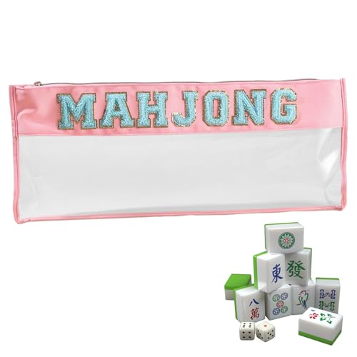 Teksome Mahjong Taschen Für Spielsteine - Wasserdichter Großes Steinehalter,Transparenter Schutzbehälter Für Spieleabend Unterwegs Erwachsene Reise Partys Teksome Mahjong Taschen Für Spielsteine - Wasserdichter Großes Steinehalter,Transparenter Schutzbehälter Für Spieleabend Unterwegs Erwachsene Reise Partys von Teksome