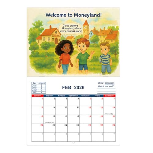 Teksome Pädagogischer Kalender 2026 | Finanzplanungshilfe Für Kinder - Pädagogisches Lernspielzeug Zur Haushaltsplanung Teksome Pädagogischer Kalender 2026 | Finanzplanungshilfe Für Kinder - Pädagogisches Lernspielzeug Zur Haushaltsplanung von Teksome