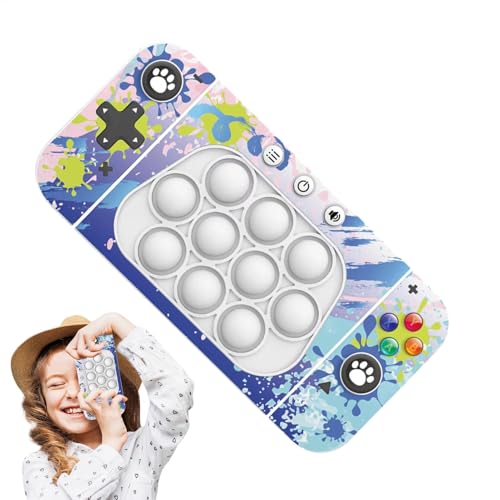 Teksome Pop Game Light Up, schnelles Push Bubble Game,Schnelles schnelles Pop -Puzzle | Leuchten 4 Modi Handheld Fast Puzzle Game Machine für Kinder Klassenzimmer im Alter von 3 bis 12 Jahren von Teksome