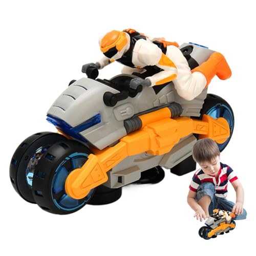 Teksome Rennmotorrad für Kinder, Motorradspielzeug für Kinder, Stunt-transformierendes elektrisches Motorradspielzeug, Motorrad-Stunt-Rennfahrzeug-Spielzeug mit Licht und Musik für und Mädchen von Teksome