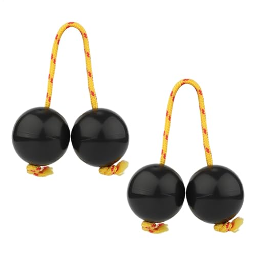 Teksome Rhythmischer Ball Kashaka Instrument | Kashaka Instrument Shaker Rasselball - 2 Paar ABS Hand Percussion Balls Musik Ei Double Gourd für Partys, Hochzeiten, Shows von Teksome