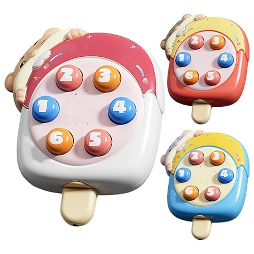 Teksome Schnelles Push-Bubble-Spiel,Schnelles Push-Spiel,Handheld-Pressspielmaschine | Handheld-Schnellschiebespiel-Spielzeug für Reaktionsübungen, kreatives Schnellschiebespiel für Kinder von Teksome