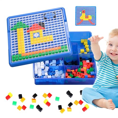 Teksome Spielzeug-Peg-Puzzles, Steckbrett-Puzzlespiel - Puzzle Vorschul-Lernpuzzlespielzeug - Lustiges kreatives Puzzle, pädagogische Bausteine ​​für das Lernen im Vorschulalter von Teksome