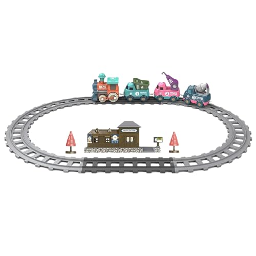 Teksome Weihnachtsbaumschmuck Bahngleis,Weihnachtsbahngleis | Weihnachtszugspielzeug,Weihnachts-Elektrozug-Set, elektrischer niedlicher Weihnachtszug, Festliche Klassische Weihnachtszug-Sets für von Teksome