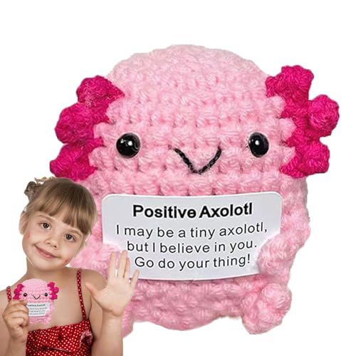Teksomer Gehäkelter Axolotl | Handgemachte Schreibtisch Deko Figur | Dekorative Motivationspuppe Für Schreibtisch Nachtisch Schminktisch Zuhause Meditation Reisen Kinder Erwachsene Jugendliche Teksomer Gehäkelter Axolotl | Handgemachte Schreibtisch Deko Figur | Dekorative Motivationspuppe Für Schreibtisch Nachtisch Schminktisch Zuhause Meditation Reisen Kinder Erwachsene Jugendliche von Teksome