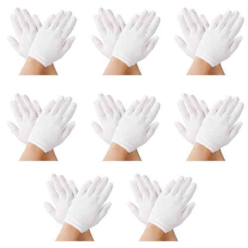Telooco 8 Paar Kinder Handschuhe Weiß Baumwollhandschuhe Cosplay Party Halloween Handschuhe Handgelenk Lang Kinderhandschuhe Baumwolle Formelle Kostüm Partyhandschuhe für Mädchen Jungen Telooco 8 Paar Kinder Handschuhe Weiß Baumwollhandschuhe Cosplay Party Halloween Handschuhe Handgelenk Lang Kinderhandschuhe Baumwolle Formelle Kostüm Partyhandschuhe für Mädchen Jungen von Telooco