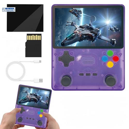 R39S Handheld Spielkonsole, Voll Open Source Emuelec System Retro Handheld, 4 Zoll IPS Bildschirm 10000+ Spiele 64G TF Karte Retro Spielekonsole, DDR3L 1GB Emulator Handheld von Temoo