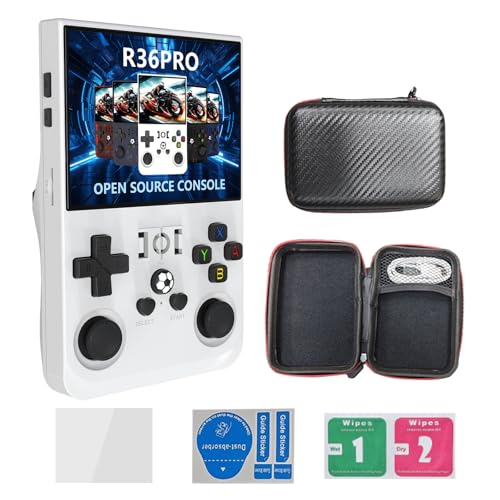 R40MAX Retro Handheld Spielkonsole, 3,5 Zoll IPS Bildschirm Open Source Linux System Retro Spielekonsole, 128G TF Karte 2W+ Spiele 30+ Emulatoren 4000mAh Akku Emulator Handheld von Temoo