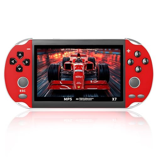 X7 Retro Handheld Spielkonsole, 10000+ Spiele 10+ Emulatoren Emulator Konsole, 4,1-Zoll-HD-Bildschirm Wiederaufladbare Emulator Handheld, Handheld Console Unterstützung Video Output Musik Ebook ﻿ von Temoo