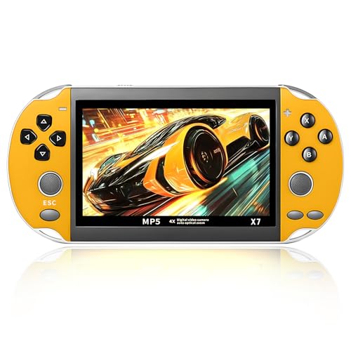 X7 Retro Handheld Spielkonsole, 10000+ Spiele 10+ Emulatoren Emulator Konsole, 4,1-Zoll-HD-Bildschirm Wiederaufladbare Emulator Handheld, Handheld Console Unterstützung Video Output Musik Ebook ﻿ von Temoo