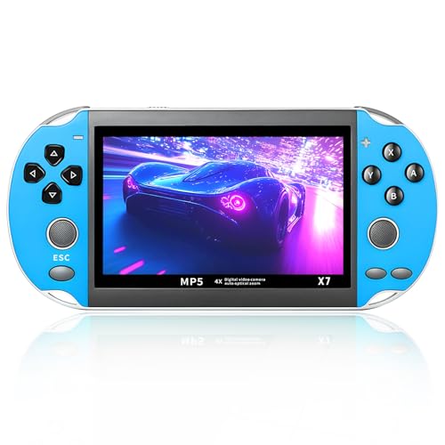 X7 Retro Handheld Spielkonsole, 10000+ Spiele 10+ Emulatoren Emulator Konsole, 4,1-Zoll-HD-Bildschirm Wiederaufladbare Emulator Handheld, Handheld Console Unterstützung Video Output Musik Ebook ﻿ von Temoo