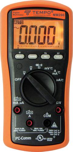 Tempo Communications MM200 Hand-Multimeter digital CAT IV 300V Anzeige (Counts): 6000 von Tempo Communications