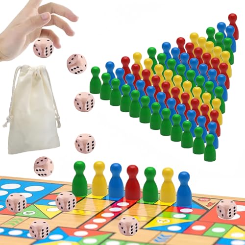 TenaLucy Spielfiguren aus Holz für Brettspiele,Spielfiguren Für Brettspiele Bunte halmakegel Bunte spielfiguren aus Holz für brettspiele Holzpuppen Spielfiguren Spielkegel Set (171-Teiliges Set) von TenaLucy