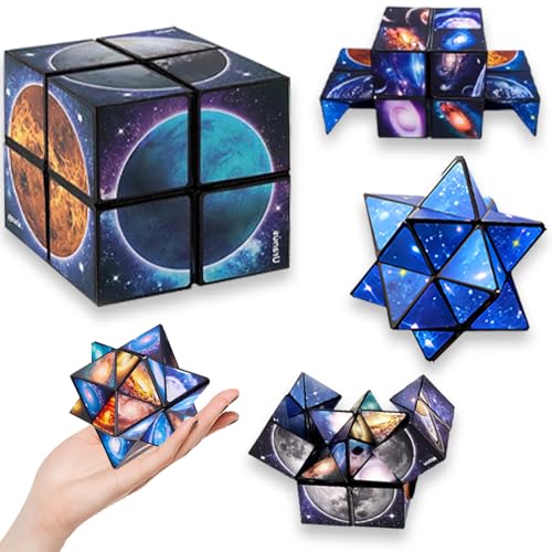 TenaLucy Zauberwürfel Sternenklarer Himmel,Infinity Cube 2 in 1 Sternenklarer Himmel Zauberwürfel Infinity 3D Puzzle Würfel 2 in 1 Magic Cube Set Sternenwürfel Zauberwürfel Set,Stressabbau Spielzeug von TenaLucy