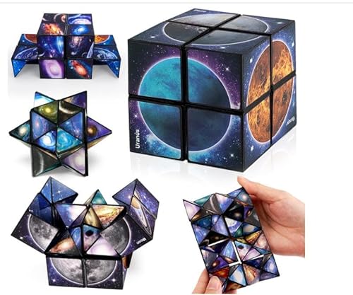 TenaLucy Zauberwürfel Sternenklarer Himmel,Infinity Cube 2 in 1 Sternenklarer Himmel Zauberwürfel Infinity 3D Puzzle Würfel 2 in 1 Magic Cube Set Sternenwürfel Zauberwürfel Set,Stressabbau Spielzeug von TenaLucy