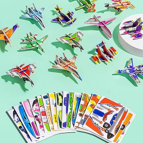 Flowarmth - Flowarmth Educational 3D Cartoon Puzzle, Flowarmth Puzzle, 25pcs Not Repeating 3D Puzzles for Kids Toys (Planes) von Tencipeda