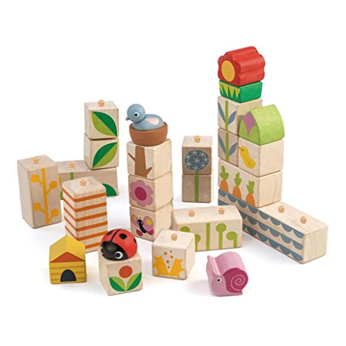 Tender Leaf Toys Garden Blocks Holzblock Stapelset von Tender Leaf Toys