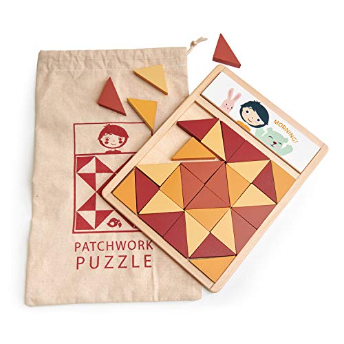 Tender Leaf Toys Patchwork-Puzzle mit vielen Formationen – perfekt für ruhiges Spielen Kinder ab 3 Jahren. von Tender Leaf Toys