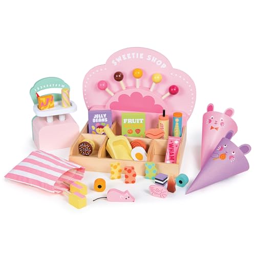 Tender Leaf Toys Sweetie Pic'n'Mix Shop Bunte Holz-Süßigkeitsset für Kinder im Retro-Stil mit Süßigkeiten, Löffel, Skala und Tasche, fördert fantasievolles Spielen und Fähigkeiten Tender Leaf Toys Sweetie Pic'n'Mix Shop Bunte Holz-Süßigkeitsset für Kinder im Retro-Stil mit Süßigkeiten, Löffel, Skala und Tasche, fördert fantasievolles Spielen und Fähigkeiten von Tender Leaf Toys