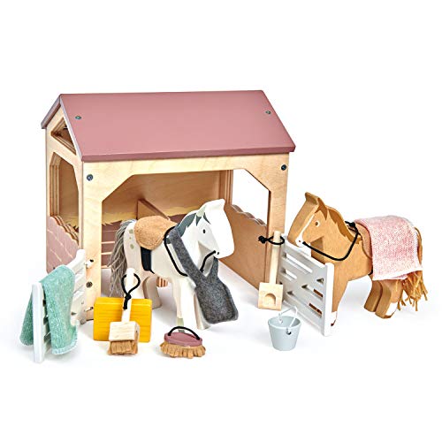 tender leaf toys Holz Pferdestall für Puppenhaus von Tender Leaf Toys