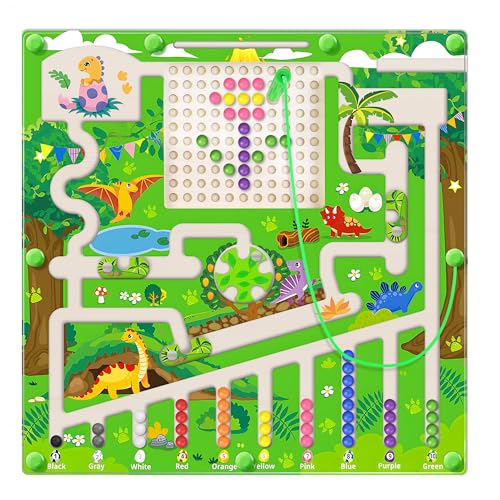 Magnetisches Farb- und Zahlenlabyrinth, 2-in-1-Montessori-Magnettafel für Kinder ab 3 Jahren, Lernspielzeug für Feinmotorik im Vorschulalter aus Holz für Kleinkinder, Jungen, Mädchen, Vorschulkinder Magnetisches Farb- und Zahlenlabyrinth, 2-in-1-Montessori-Magnettafel für Kinder ab 3 Jahren, Lernspielzeug für Feinmotorik im Vorschulalter aus Holz für Kleinkinder, Jungen, Mädchen, Vorschulkinder von Tenuiskft