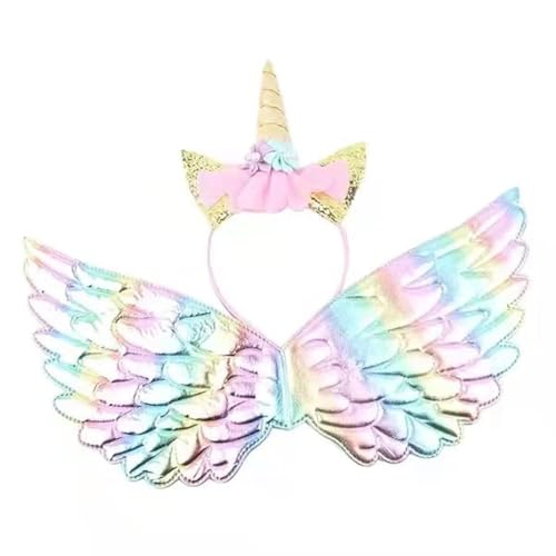 Teogneot Einhorn Kostüm Prinzessin Set Glänzende Fee Schmetterling Flügel Prinzessin Fee Kostüm Set Engel Flügel Einhorn Stirnband Haar Reifen Teogneot Einhorn Kostüm Prinzessin Set Glänzende Fee Schmetterling Flügel Prinzessin Fee Kostüm Set Engel Flügel Einhorn Stirnband Haar Reifen von Teogneot