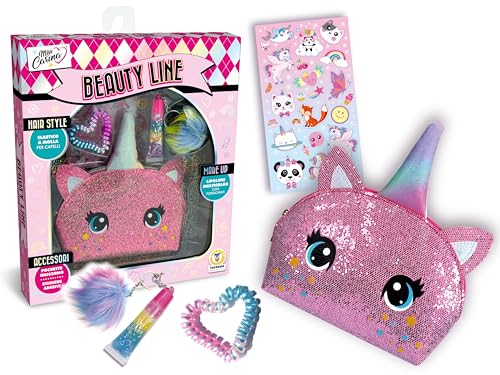 Teorema Einhorn-Set mit Zubehör, Lipgloss, Haargummi und Stickern Teorema Einhorn-Set mit Zubehör, Lipgloss, Haargummi und Stickern von Teorema Giocattoli