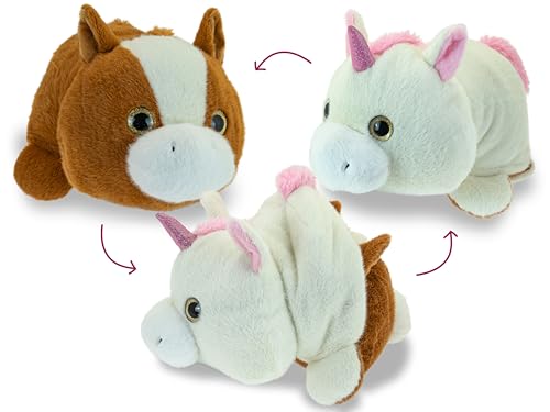 Teorema Giocattoli, Wendbares Plüschtier 2 in 1 Pferd und Einhorn, Flauschige Babypuppe dreht Sich um und verwandelt Sich, umweltfreundliches Spiel, sicher ab 0 Monaten, Geschenkidee zur Geburt, 22 x Teorema Giocattoli, Wendbares Plüschtier 2 in 1 Pferd und Einhorn, Flauschige Babypuppe dreht Sich um und verwandelt Sich, umweltfreundliches Spiel, sicher ab 0 Monaten, Geschenkidee zur Geburt, 22 x von Teorema Giocattoli