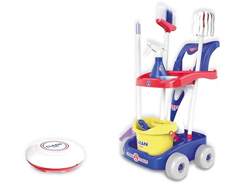 Teorema Spielzeug-Set für Kinder, mit Roboterstaubsauger, Licht und Klänge, Besen und Kehrschaufel, Eimer und Mopp und Sprühgerät, echte Funktionen von Teorema Giocattoli