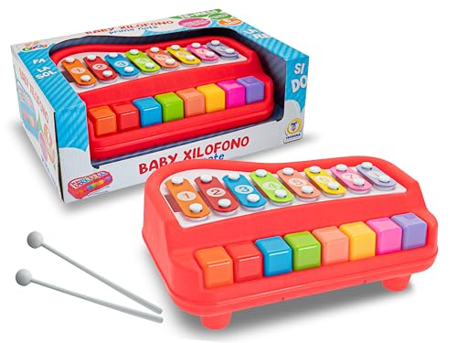 Teorema Xylophon, Spielzeug für Kinder, 8 Tasten, spielbar mit Drumsticks oder Tastatur Teorema Xylophon, Spielzeug für Kinder, 8 Tasten, spielbar mit Drumsticks oder Tastatur von Teorema Giocattoli