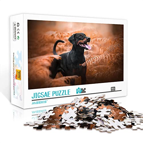 1000 Teile Puzzle für Erwachsene Dobermann Puzzle Puzzle Herausforderung Puzzle Entpacken Spielzeug Puzzle 75x50cm Puzzle für Erwachsene 1000 Teile von Teqoasiy