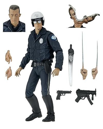 NECA Terminator 2 51914 Ultimate T-1000 Motorrad Cop Figur, 17,8 cm, 18 cm von Terminator 2