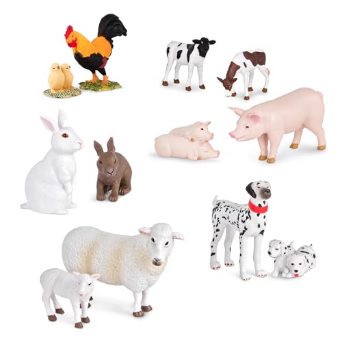 Terra Bauernhoftiere und Babys Figuren – Schafe, Hunde, Kälber, Hasen und mehr – Realistische Tierfiguren Set, Kinder Bauernhof Spielzeug ab 3 Jahre Terra Bauernhoftiere und Babys Figuren – Schafe, Hunde, Kälber, Hasen und mehr – Realistische Tierfiguren Set, Kinder Bauernhof Spielzeug ab 3 Jahre von Terra by Battat