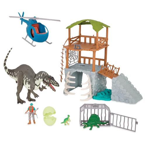 Terra Dinosaurier Spielzeug Set – Hubschrauber, Acrocanthosaurus mit Licht und Geräuschen, Dino Ei, Mini Dinosaurier, Figur – für Kinder ab 3 Jahre Terra Dinosaurier Spielzeug Set – Hubschrauber, Acrocanthosaurus mit Licht und Geräuschen, Dino Ei, Mini Dinosaurier, Figur – für Kinder ab 3 Jahre von Terra by Battat