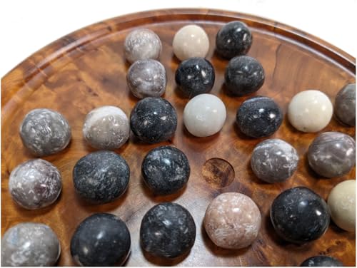 Fair Trade handgefertigtes marokkanisches komplettes Set mit 32 Steinmurmeln für Solitär usw Fair Trade handgefertigtes marokkanisches komplettes Set mit 32 Steinmurmeln für Solitär usw von Terrapin Trading