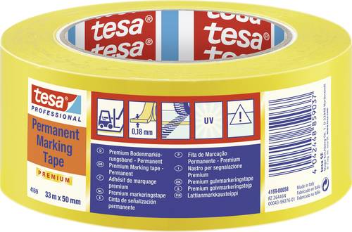 TESA PREMIUM 04169-00058-93 Markierungsklebeband tesa® Professional Gelb (L x B) 33m x 50mm 1St. von Tesa