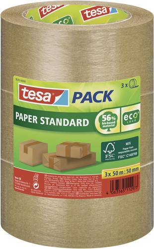 Tesa STANDARD ecoLogo® 58292 Packband Braun (L x B) 50m x 50mm 3St. von Tesa