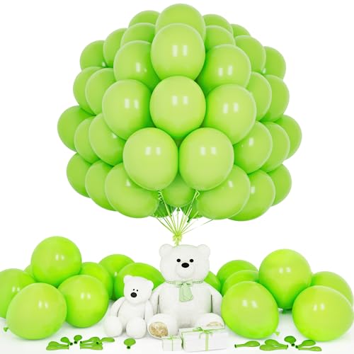 Teselife Luftballons Grün, 50 Stück 12 Zoll Matt Fruchtgrün Ballons Girlande Männer Junge Geburtstag Hochzeit Jahrestag Verlobung Valentinstag Baby Shower Brautparty Jubiläum Abschluss Bachelor Party von Teselife