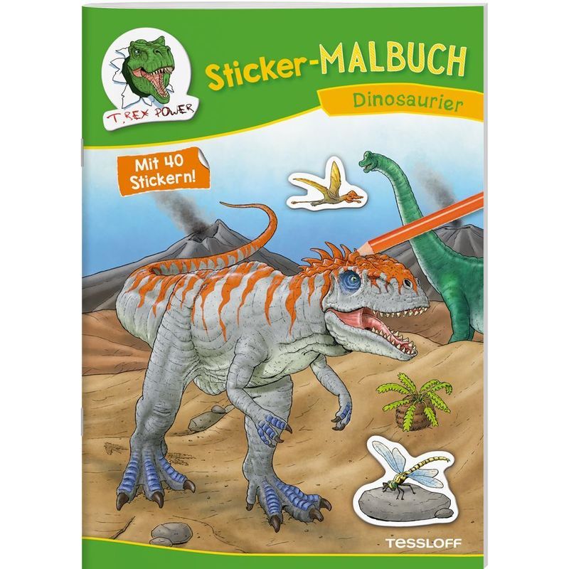 Sticker-Malbuch Dinosaurier von Tessloff
