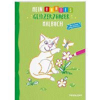TESSLOFF 378864071 Mein buntes Glitzerzauber-Malbuch (Katze/grün) von Tessloff