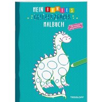 TESSLOFF 378864073 Mein buntes Glitzerzauber-Malbuch (Drache/türkis) von Tessloff