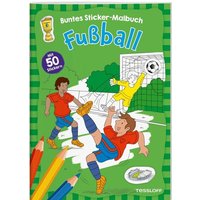 TESSLOFF 378864530 Fußball Buntes Sticker-Malbuch von Tessloff