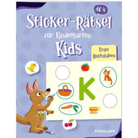 TESSLOFF 378864543 Sticker-Rätsel für Kindergarten-Kids. Erste Buchstaben von Tessloff