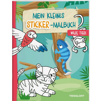 TESSLOFF 378864682 Mein kleines Sticker-Malbuch. Wilde Tiere von Tessloff