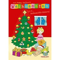 TESSLOFF 978-3-7886-3813-9 Mein buntes Malbuch. 1, 2, 3 - Weihnachts-Malerei von Tessloff