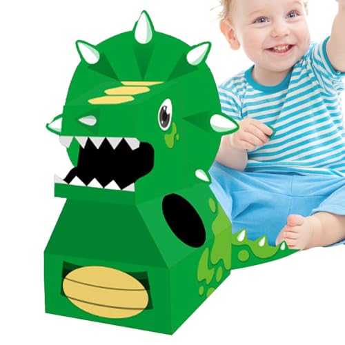 Dinosaurier-Kostüm aus Pappe, Spielzeug zum Zusammenbauen von Tieren aus Pappe | Dinosaurier-Kleid-Montageset,Kreatives Montage-Design-Lernspielzeug für Kindergartenaufführung, Rollenspiel, tägliches von Tewzafiya