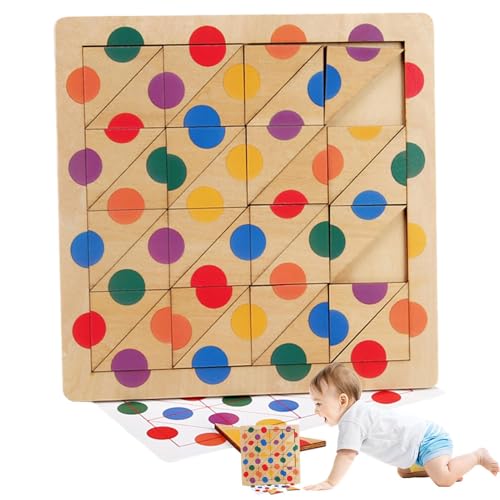 Farbpassendes Puzzle,Farbpassendes Spielzeug,Holzform-passendes sensorisches Puzzlebrett | Pädagogische Vorschul-Lernspielzeuge, Erkennungssortierpuzzle für Kinder und Kleinkinder von Tewzafiya