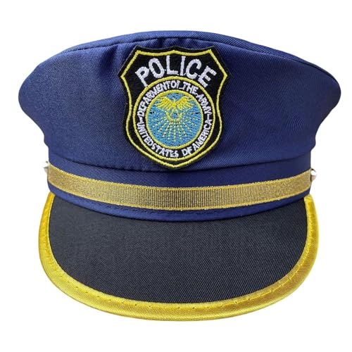 Kinder-Polizisten-Hut, Polizisten-Hüte für Kinderparty, Polizisten-Mütze Rollenspiel, Cooles Polizistenkostüm, verstellbares Design, Rollenspielspielzeug für Kinder, Polizistenkostümzubehör zum Verkle von Tewzafiya